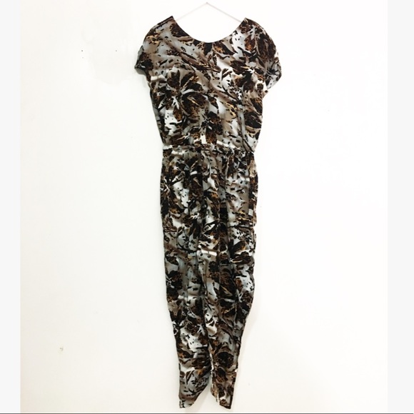 Vintage Pants - Used/ beautiful leopard floral print jump suit Vintage Pants - Used/ beautiful leopard floral print jump suit